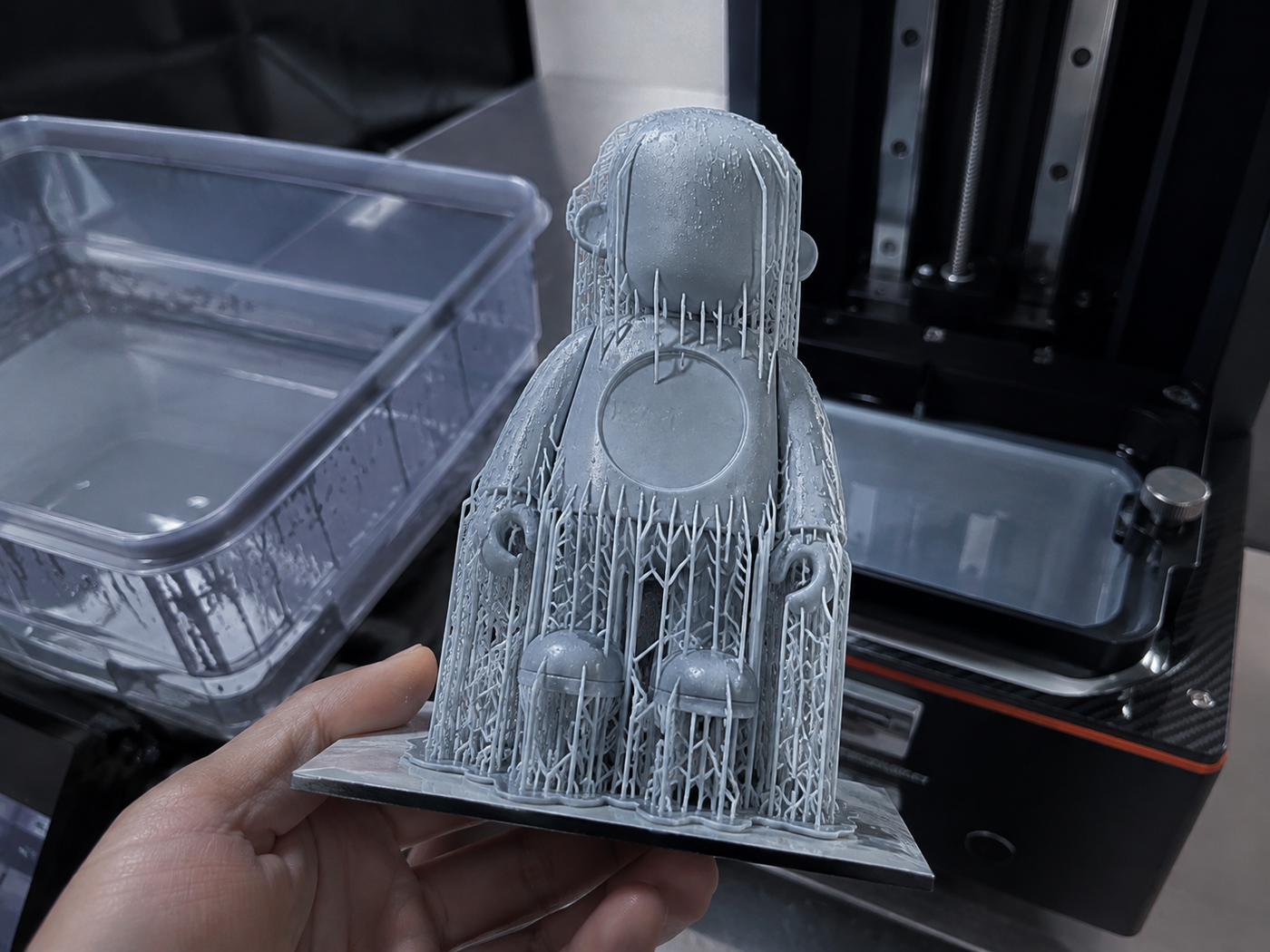 Resin 3D printing, cleaning and curing stage for a SIYBR Unit