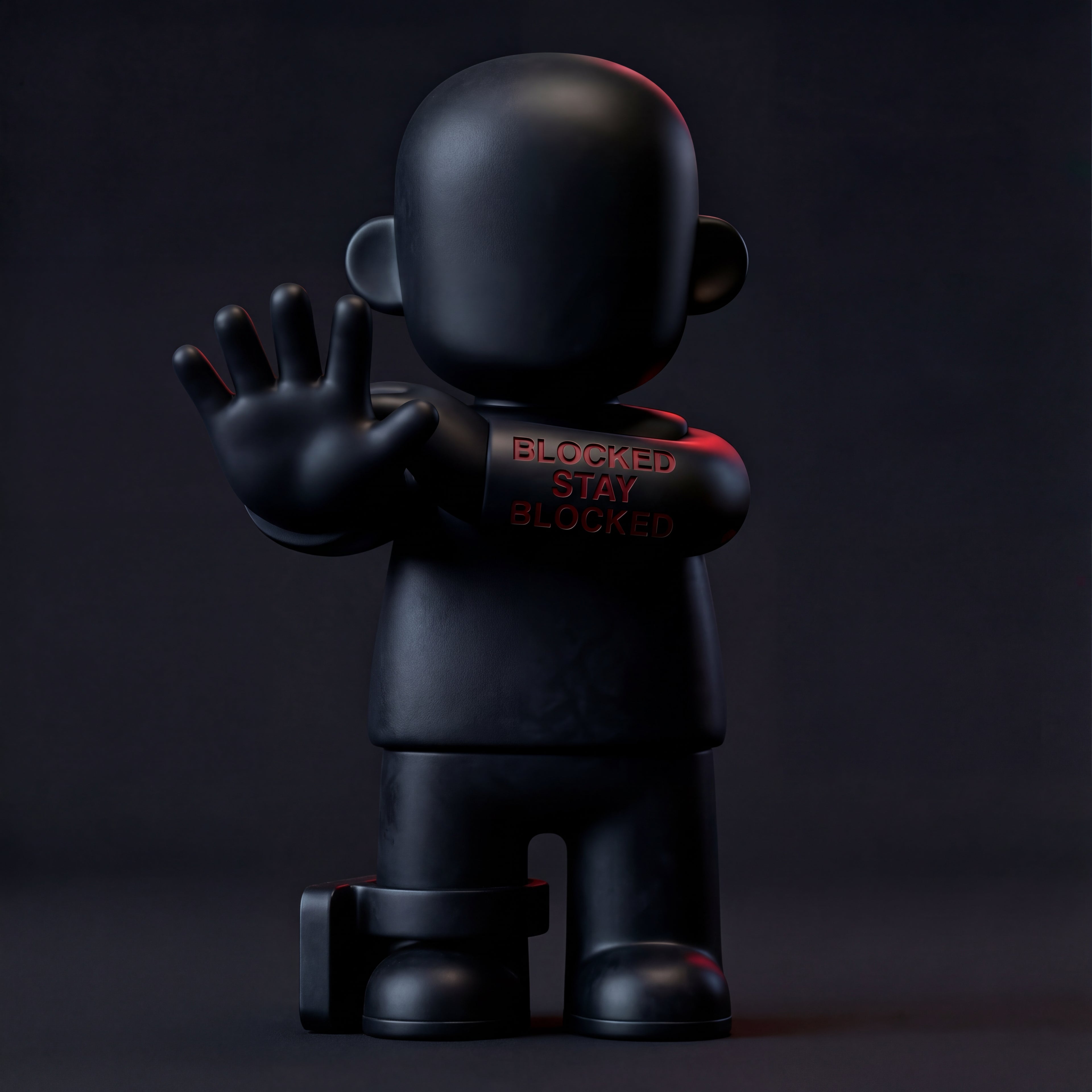 SIYBR "BLOCKED STAY BLOCKED" Tactical Figure - No Contact Protocol physical reminder for heartbreak recovery.