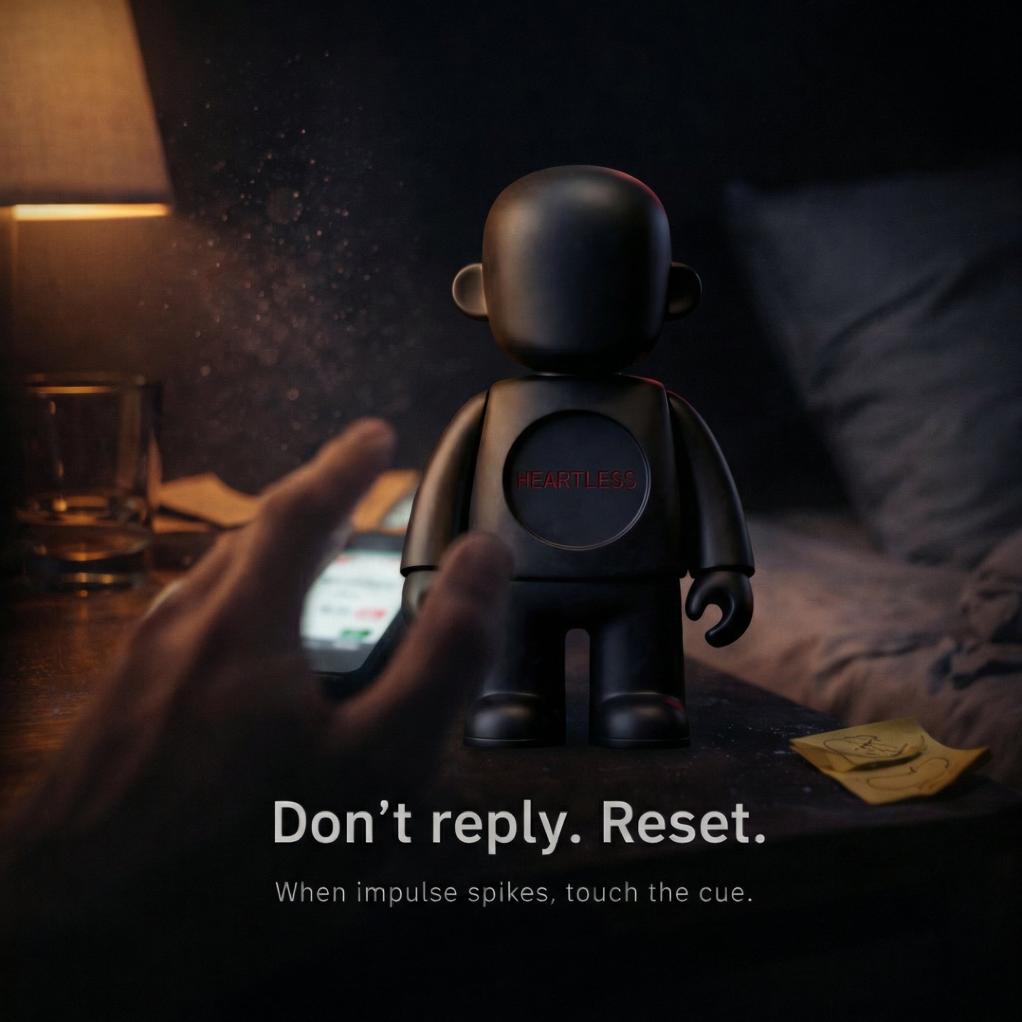 THE HEARTLESS™ | Stoic Resin Art Toy & Dark Desk Decor