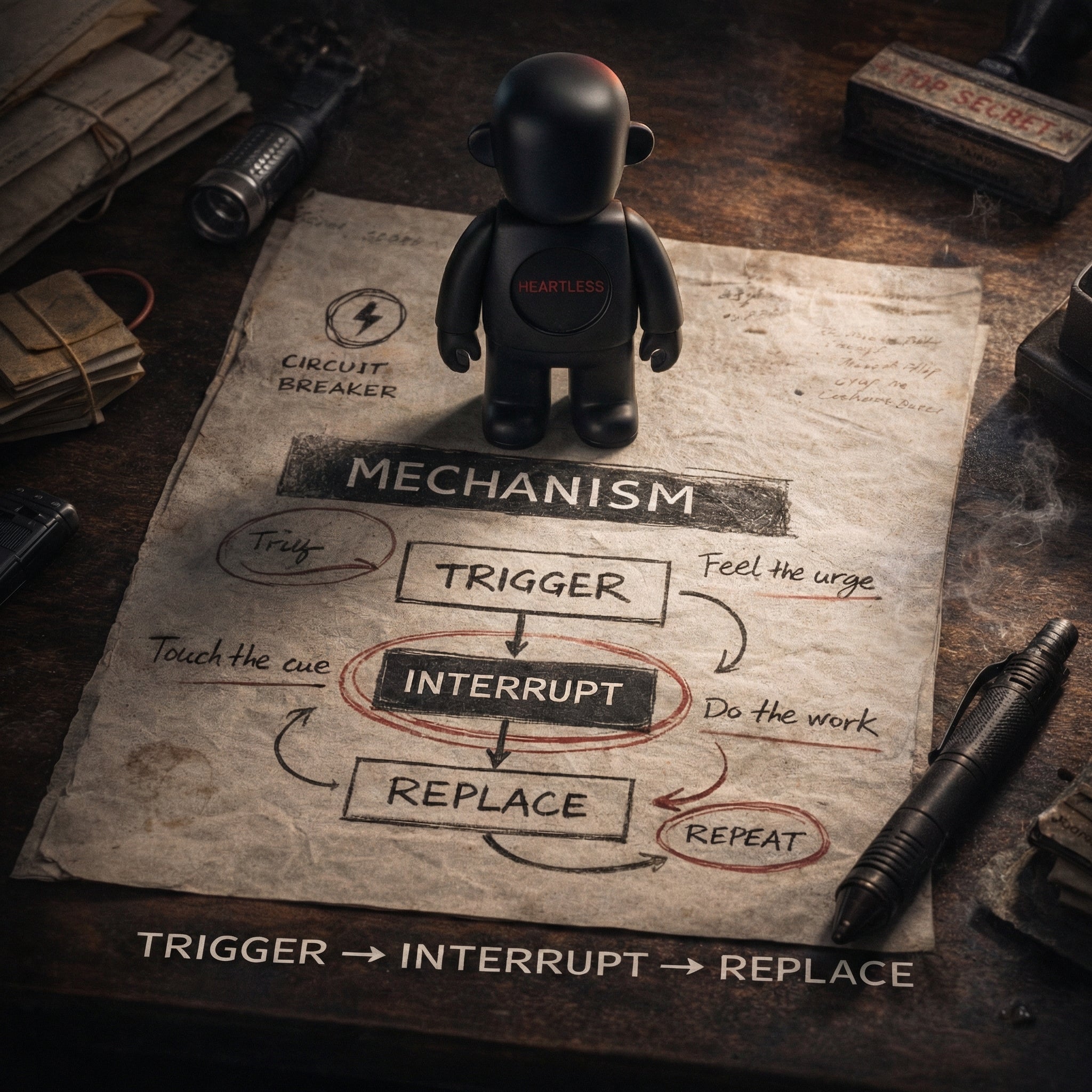 THE HEARTLESS™ | Stoic Resin Art Toy & Dark Desk Decor