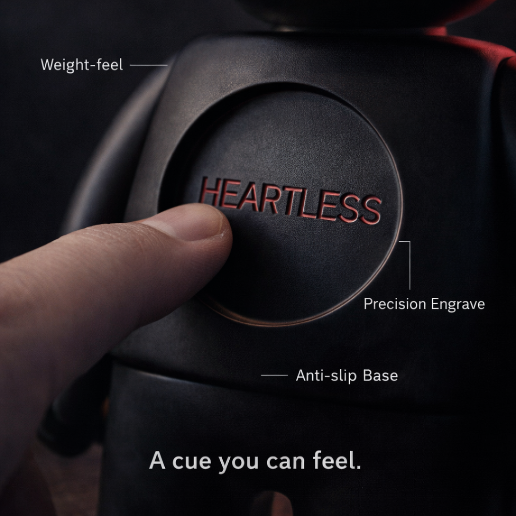 THE HEARTLESS™ | Stoic Resin Art Toy & Dark Desk Decor