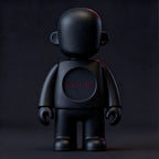 SIYBR "HEARTLESS" Signature Art Toy - Matte black resin figure representing emotional resilience and the end of pain.